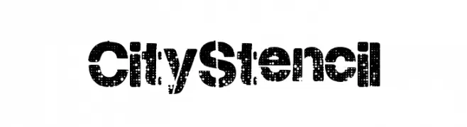 CityStencil  Frei Schriftart Herunterladen