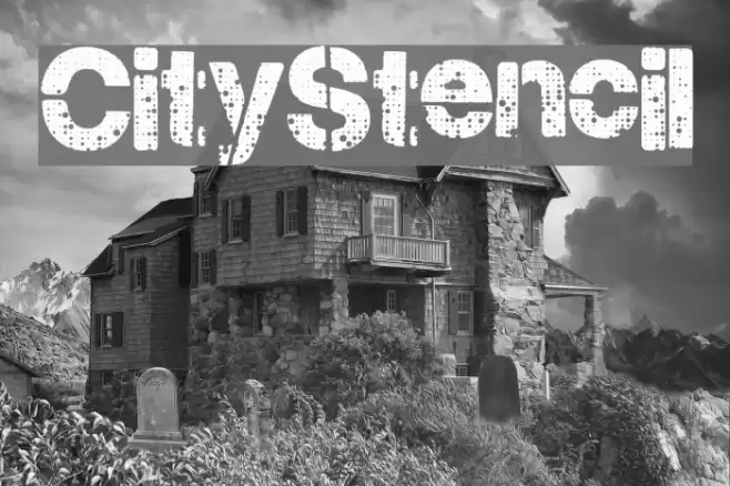 CityStencil Font examples