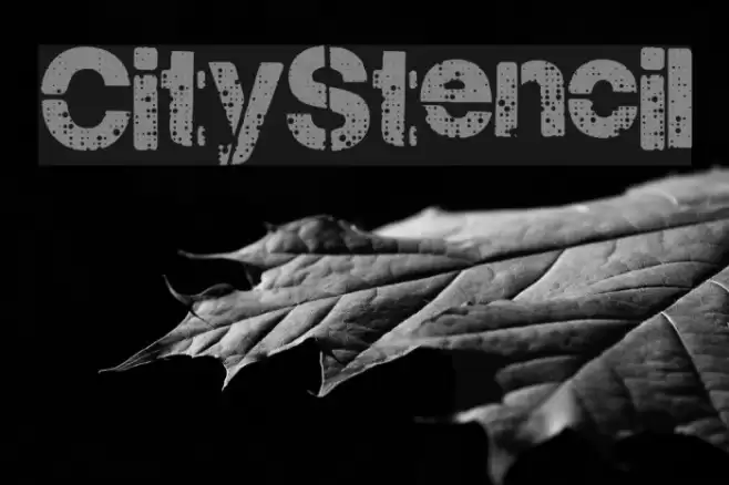 CityStencil Font examples