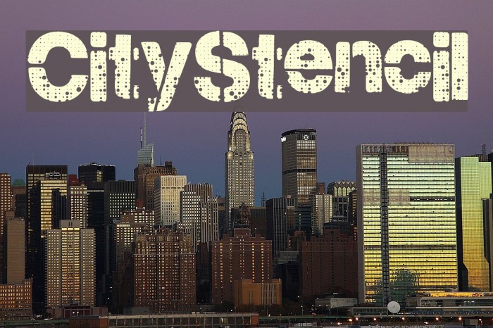 CityStencil Font examples