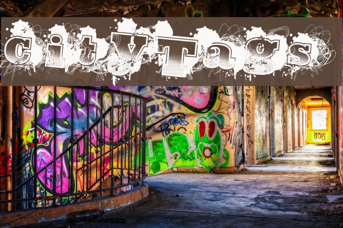CityTags Font examples