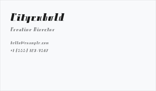 Cityexbold Business Card