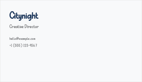 Citynight Business Card