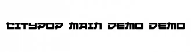 Citypop Main DEMO DEMO  Frei Schriftart Herunterladen