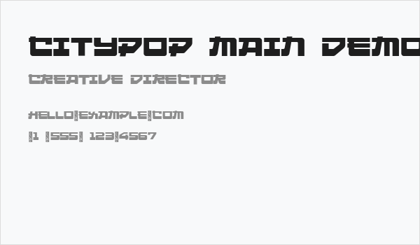 Citypop Main DEMO DEMO Business Card
