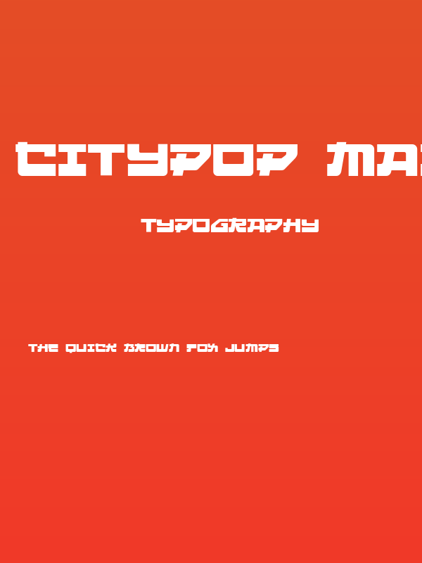Citypop Main DEMO DEMO Poster