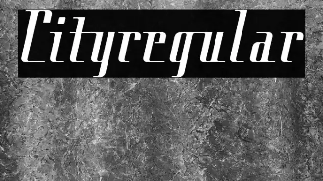 Cityregular Font examples