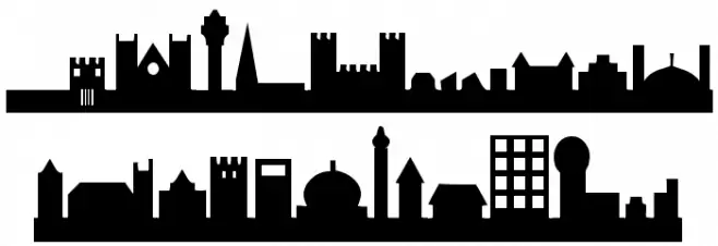 Cityscape!` Fonte MAIÚSCULAS