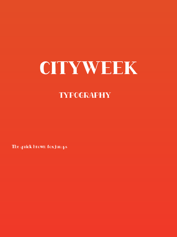 Cityweek Poster