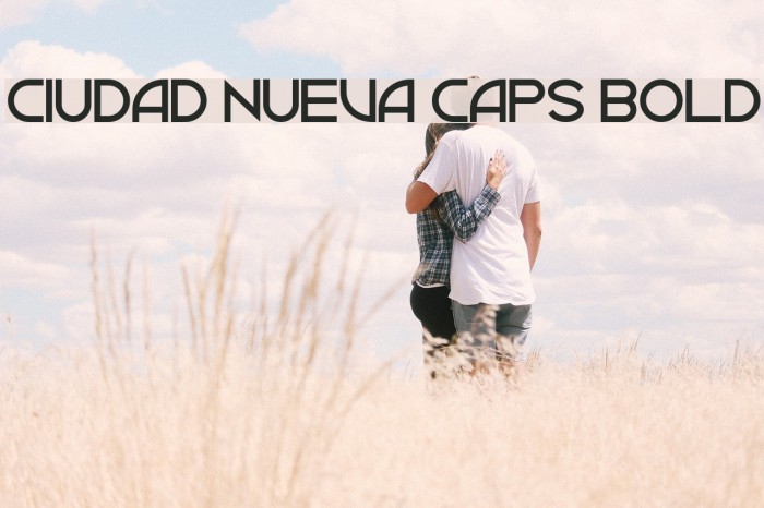 Ciudad Nueva CAPS Bold Font examples