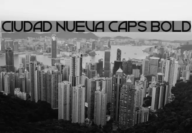 Ciudad Nueva CAPS Bold Font examples