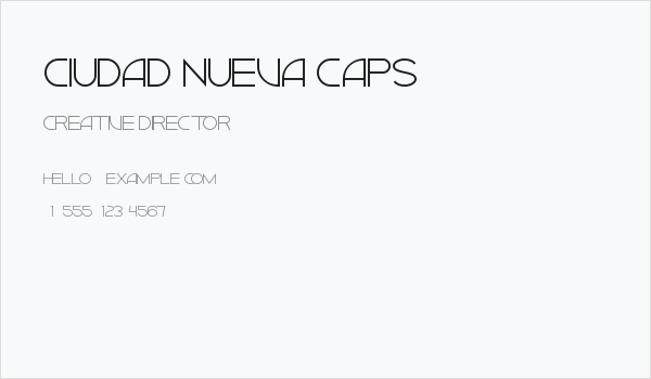Ciudad Nueva CAPS Business Card