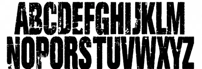 Ciudad Podrida Schriftart Kleinbuchstaben