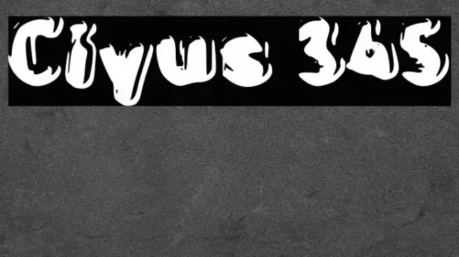 Ciyus 345 Font examples