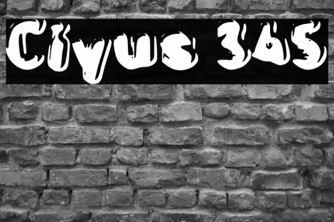 Ciyus 345 Font examples