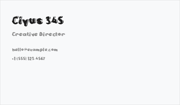 Ciyus 345 Business Card