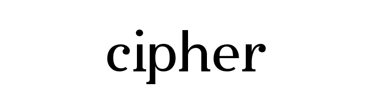 cipher Font