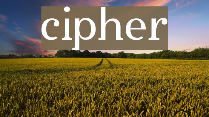 cipher Font examples