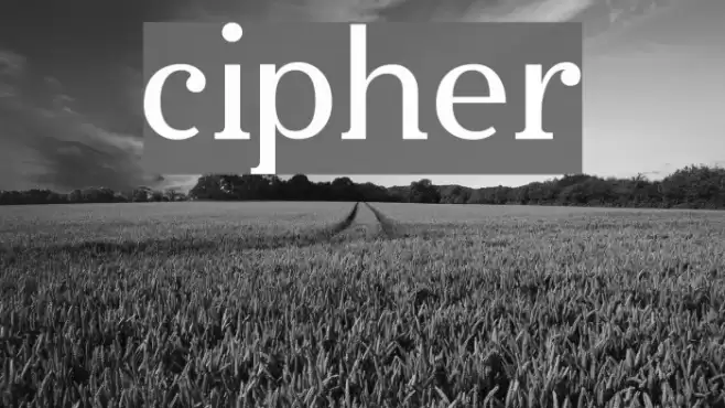 cipher Font examples