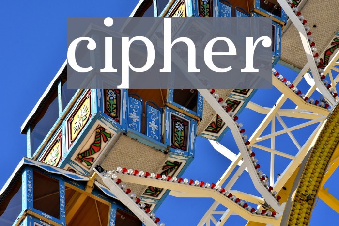 cipher Font examples