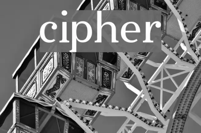 cipher Font examples