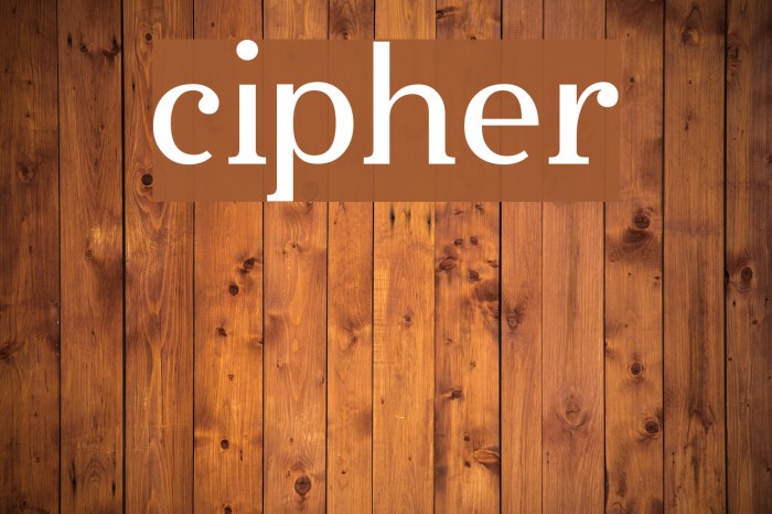 cipher Font examples