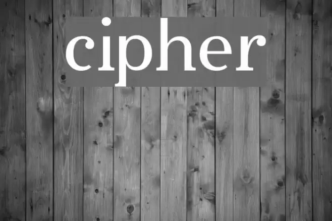 cipher Font examples