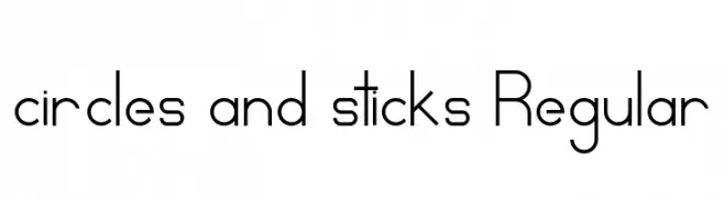 circles and sticks Regular  Frei Schriftart Herunterladen