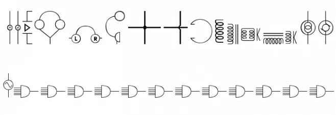 circuit board Font LOWERCASE
