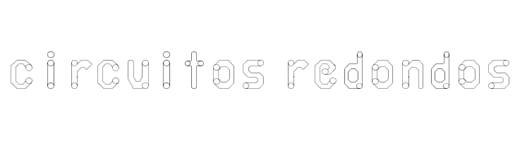 circuitos redondos  font caratteri gratis