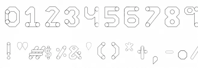 circuitos redondos Schriftart Anderer Schreiben