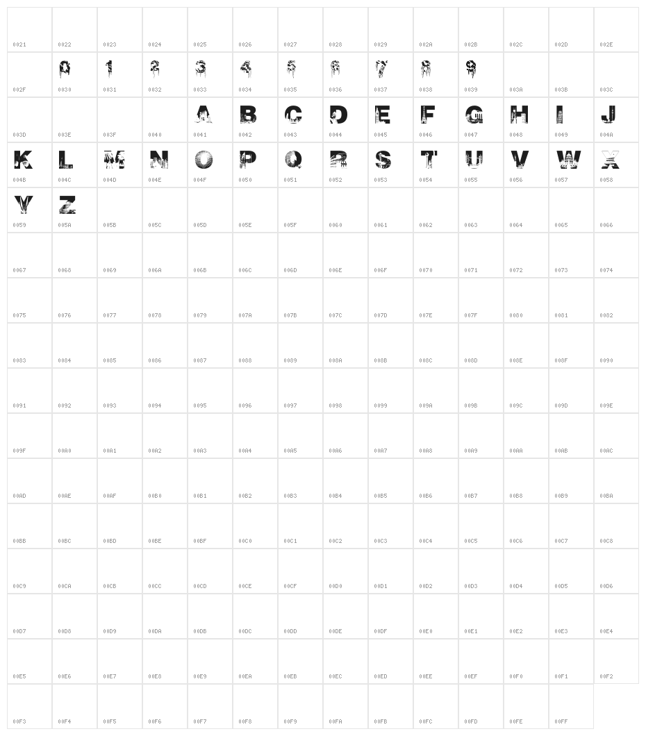 cityscape font cityscape font Character Map