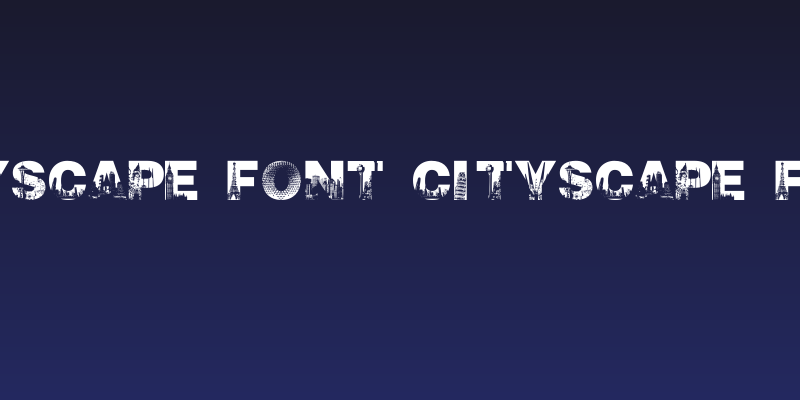 cityscape font cityscape font Social Header