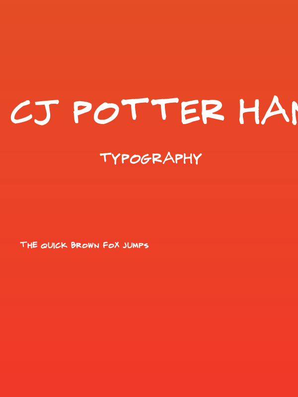 CJ Potter Handwriting Poster