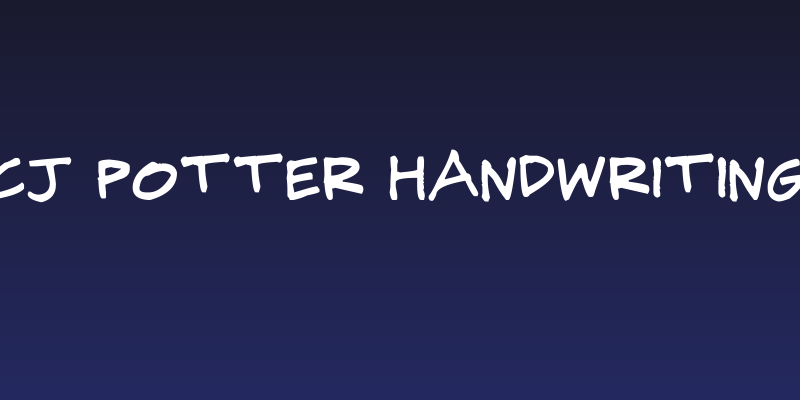 CJ Potter Handwriting Social Header