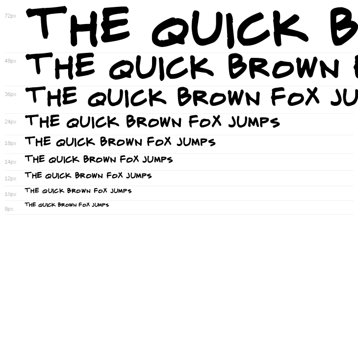 CJ Potter Handwriting Waterfall