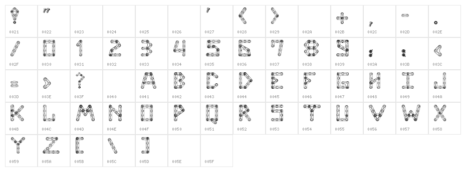 CJMeccanector Character Map