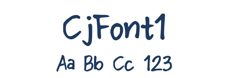 CjFont1 Font Preview