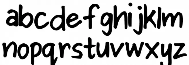 CjFont1 Font LOWERCASE