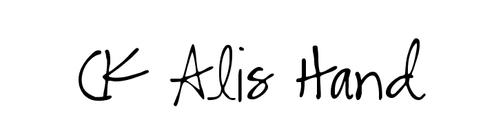 CK Alis Hand Font
