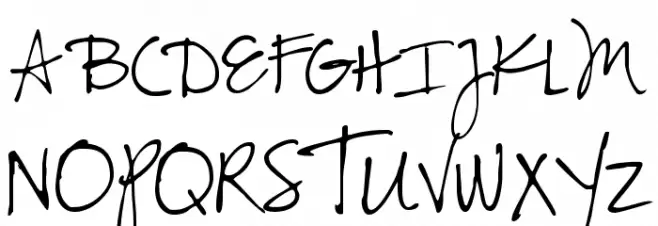 CK Alis Hand Font Litere mari