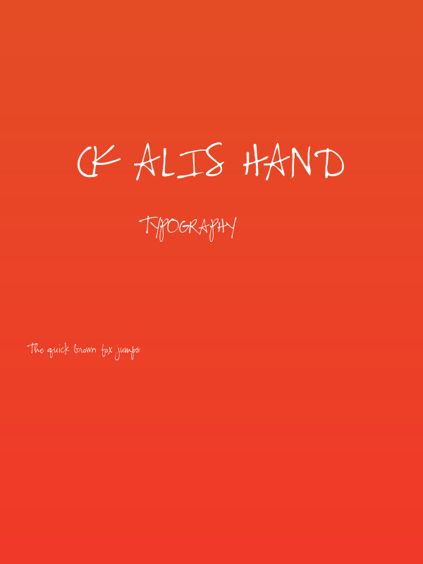 CK Alis Hand Poster
