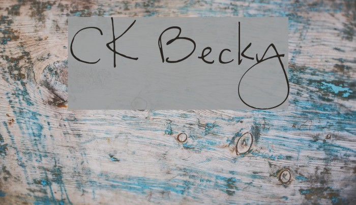 CK Becky Schriftart examples