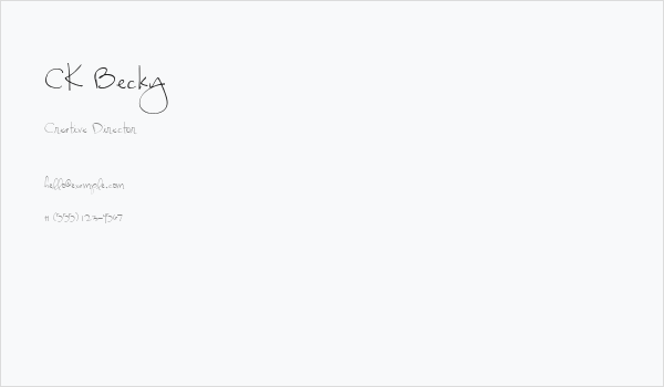 CK Becky Business Card