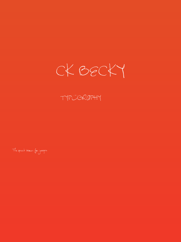 CK Becky Poster