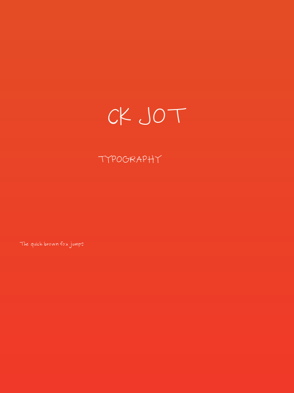 CK Jot Poster