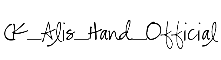 CK_Alis_Hand_Official Font