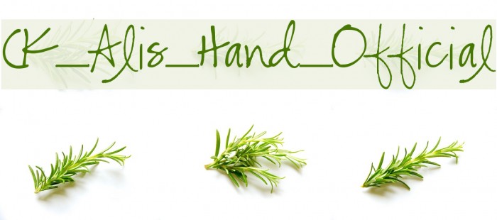 CK_Alis_Hand_Official Font examples