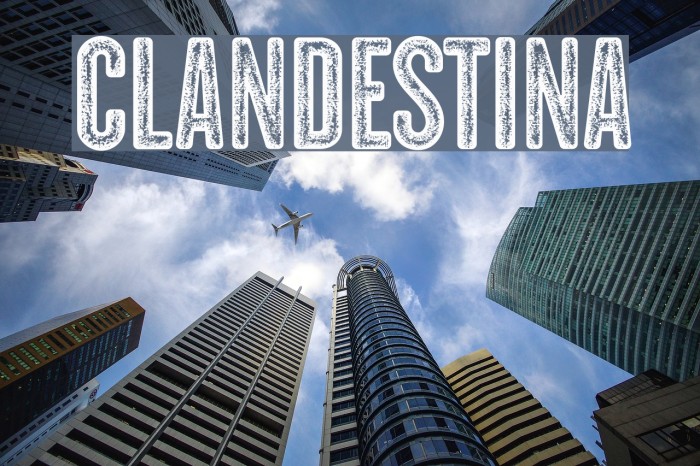 CLANDESTINA Font examples