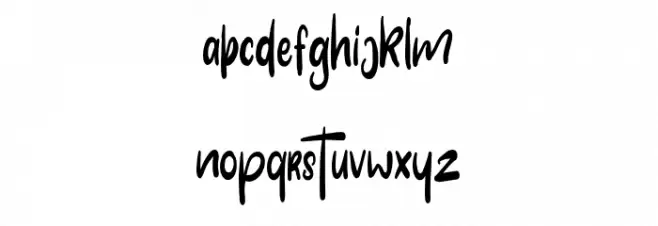 CLARRA Demo Schriftart Kleinbuchstaben